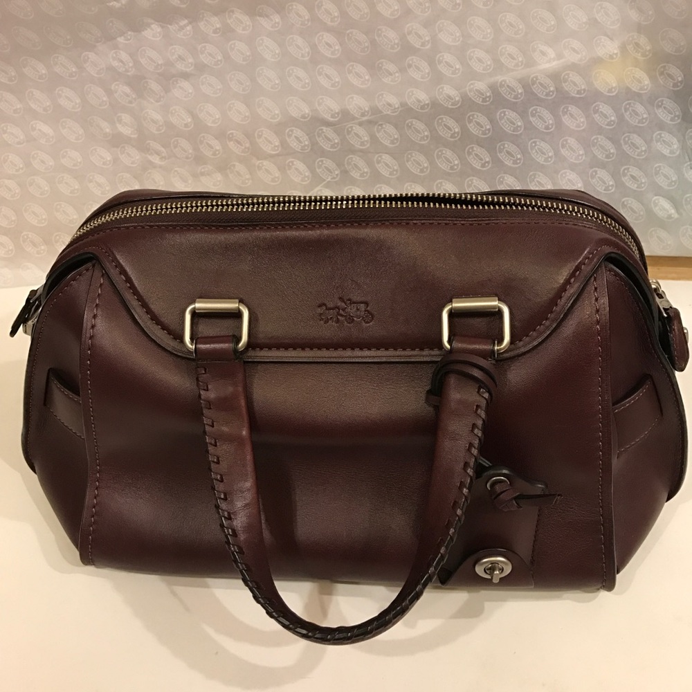 Coach Ace Satchel in Burgundy